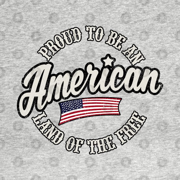 Proud To Be An American Flag Vintage by Designkix